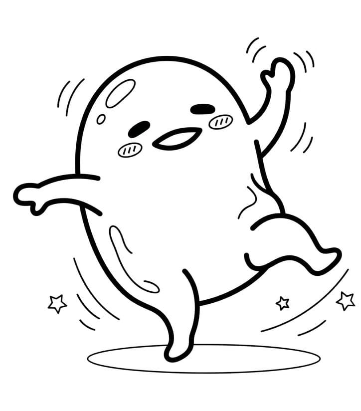 Gudetama che balla da colorare