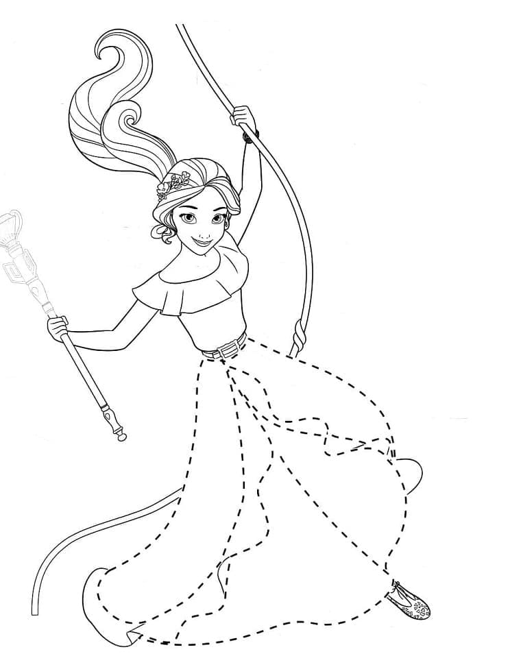 Immagine Gratuita Elena di Avalor da colorare