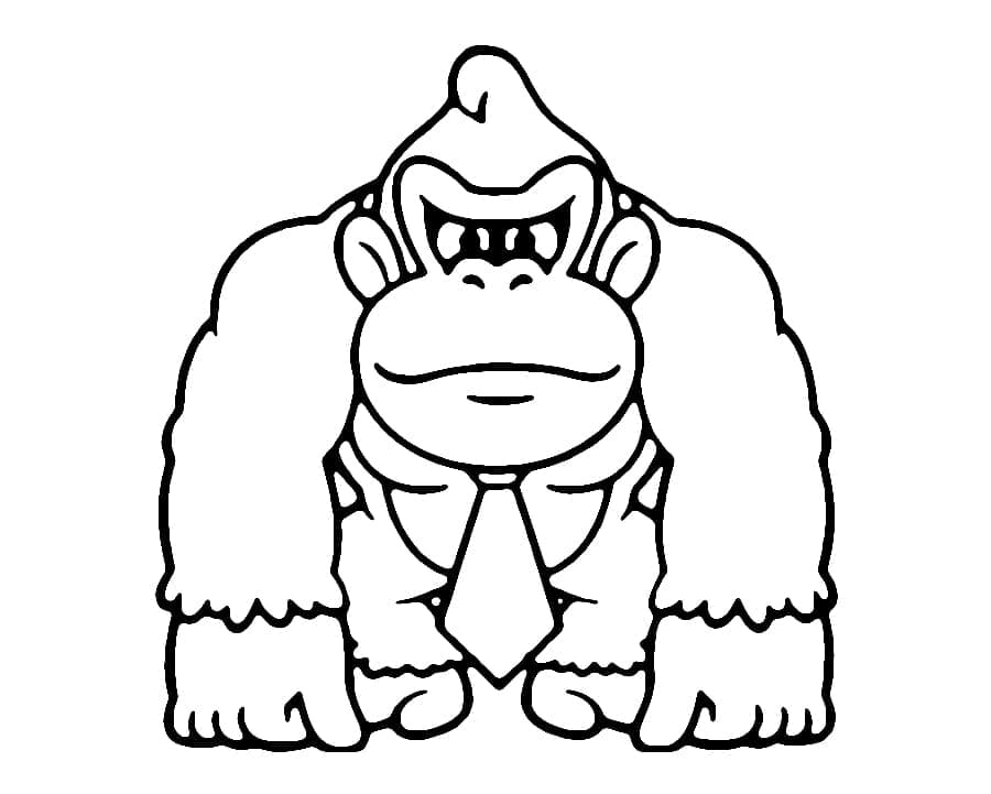 Immagine Gratuita di Donkey Kong da colorare