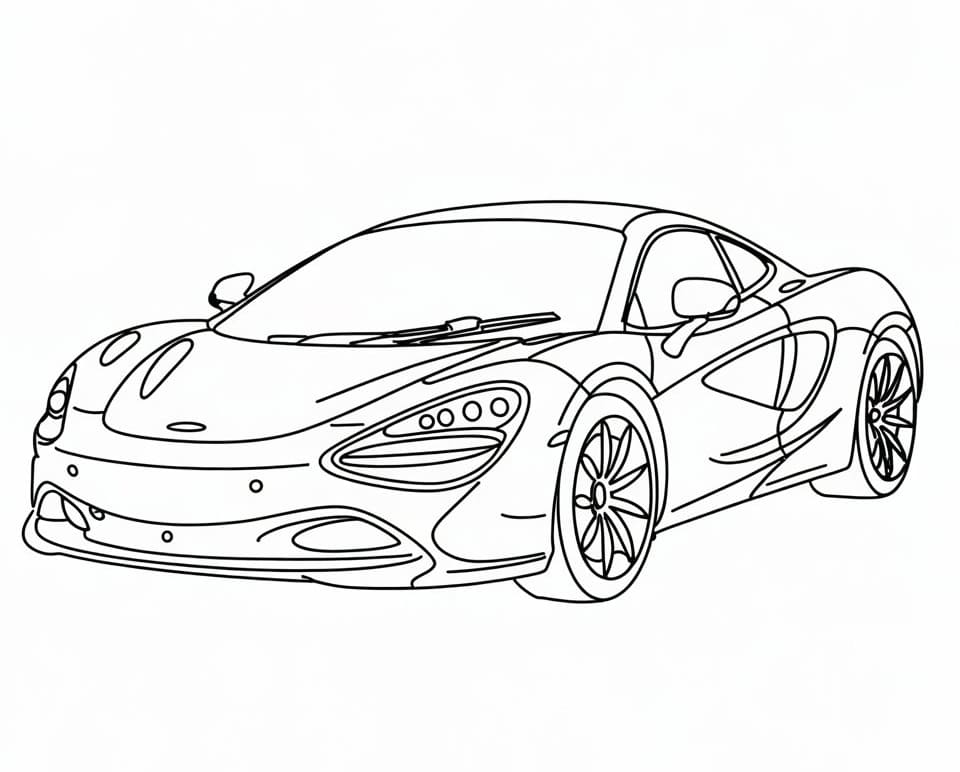 Immagine Gratuita di McLaren da colorare