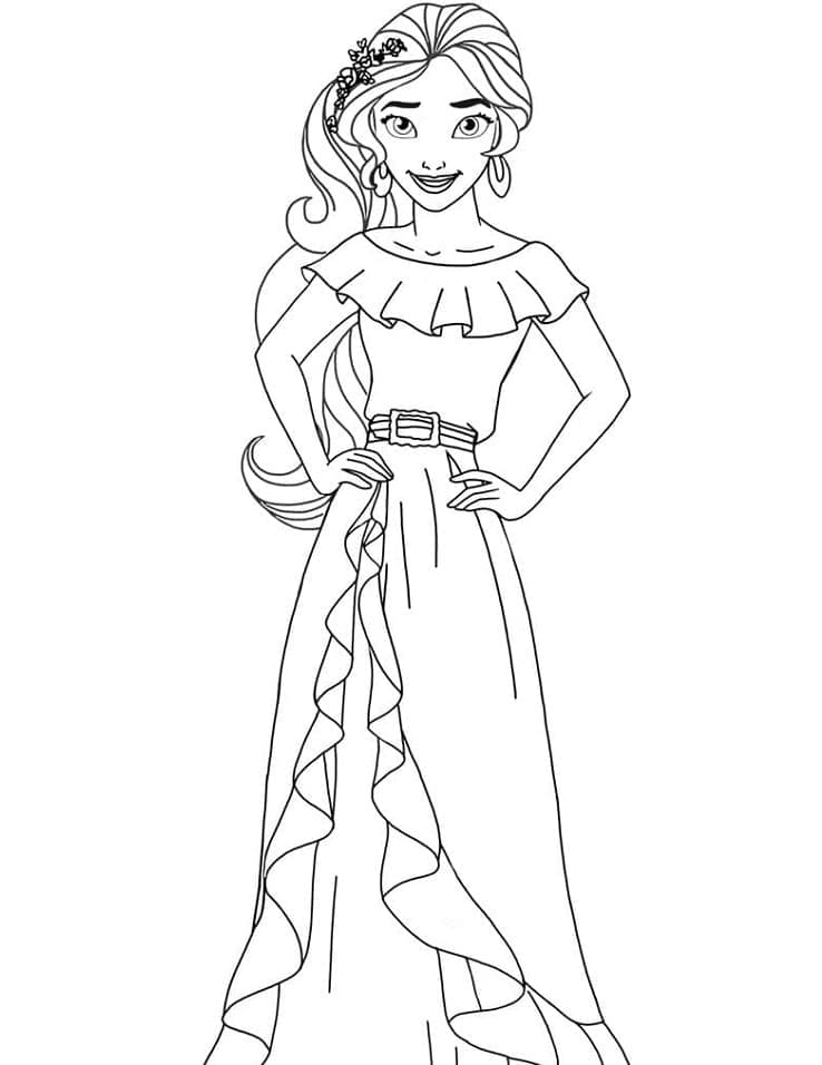 Immagine Libera di Elena di Avalor da colorare