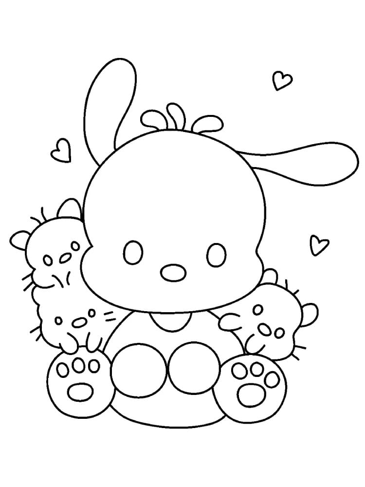 Immagine Stampabile di Pochacco da colorare