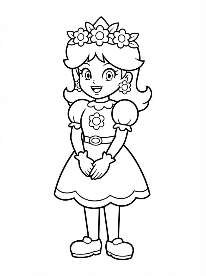 Immagine Stampabile di Principessa Daisy da colorare