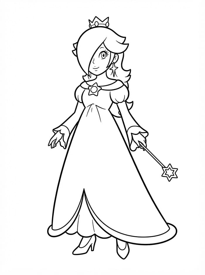 Immagine Stampabile di Rosalina da colorare