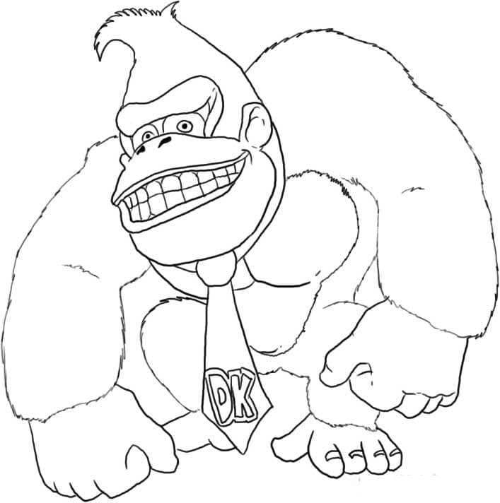 Immagine di Donkey Kong da colorare