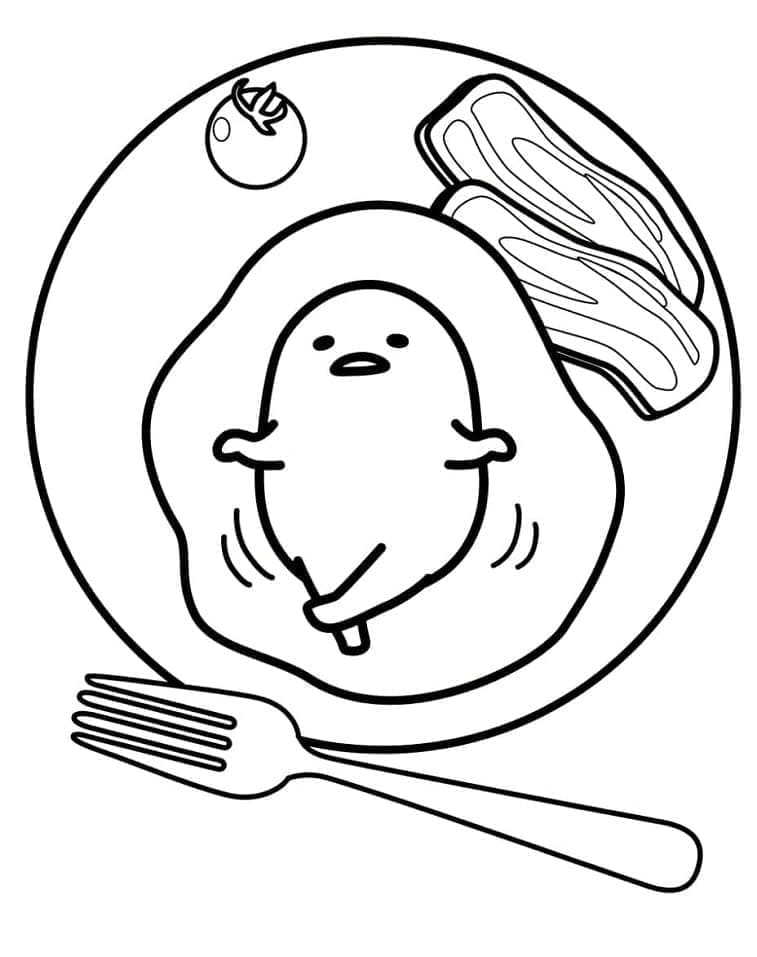 Immagine di Gudetama da colorare