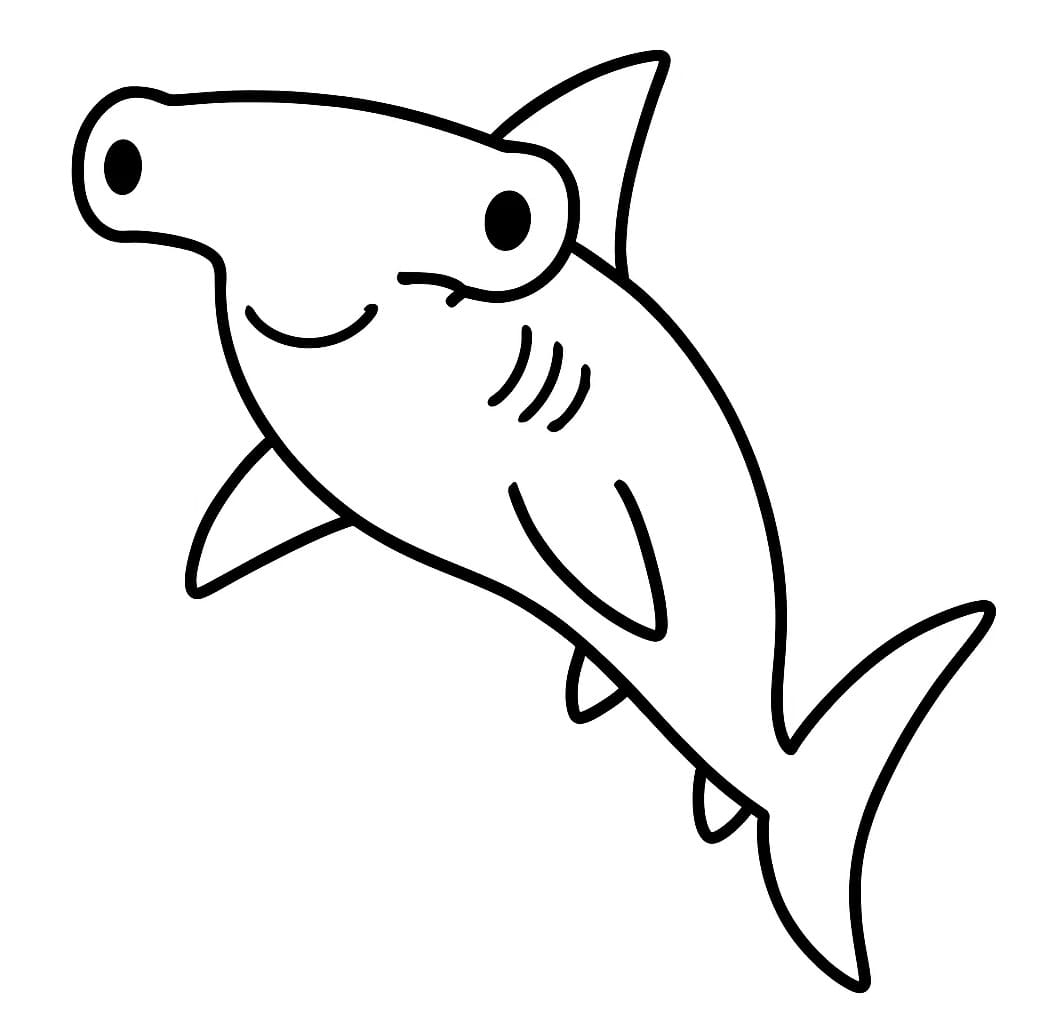 Immagine di Squalo Martello da colorare