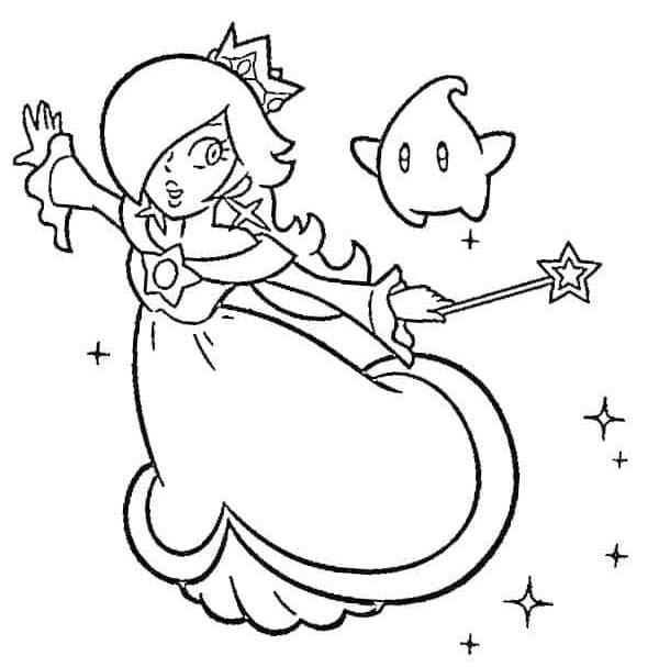 Incantevole Rosalina da colorare