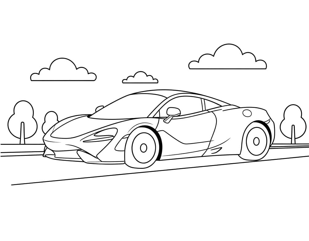 McLaren sulla strada da colorare