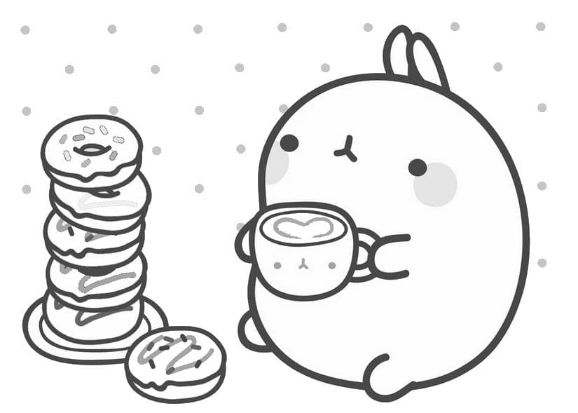 Molang con ciambelle