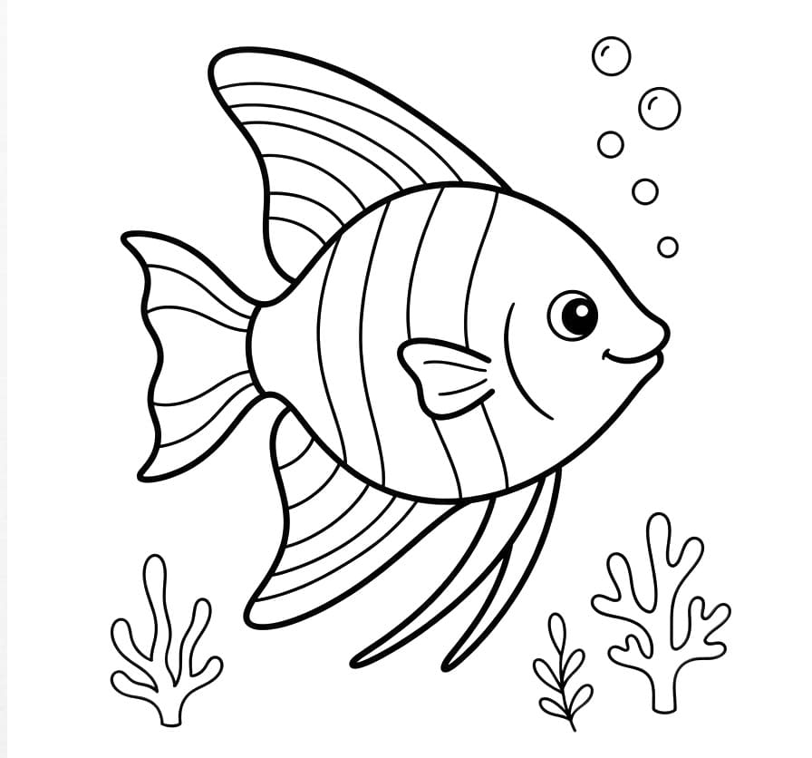 Pesce Angelo Felice da colorare