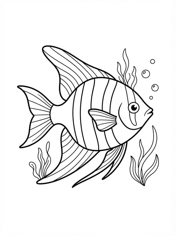 Pesce Angelo Normale da colorare
