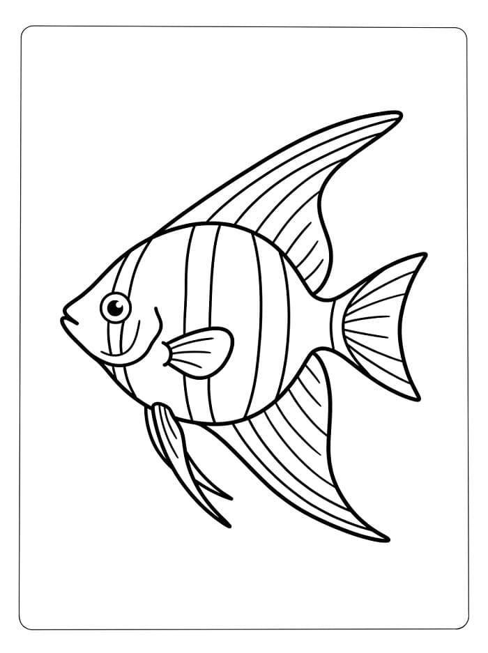 Pesce Angelo per la Stampa da colorare