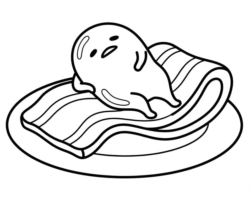 Piccolo Gudetama da colorare