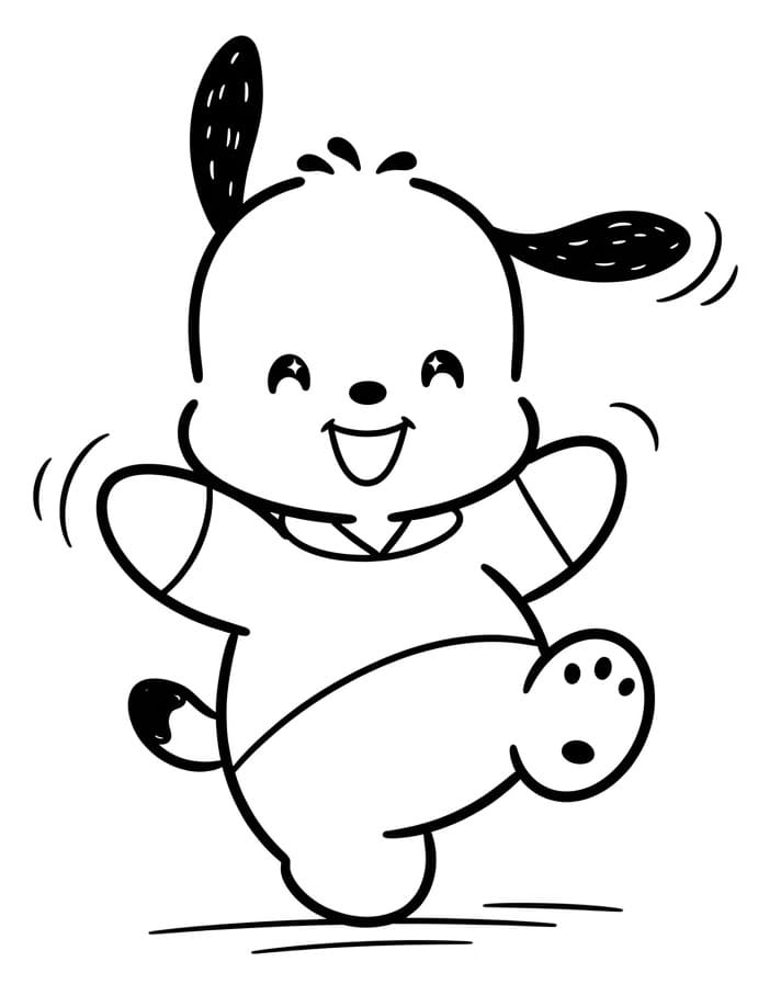 Pochacco Sanrio da colorare