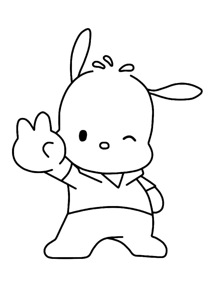 Pochacco in Sanrio da colorare
