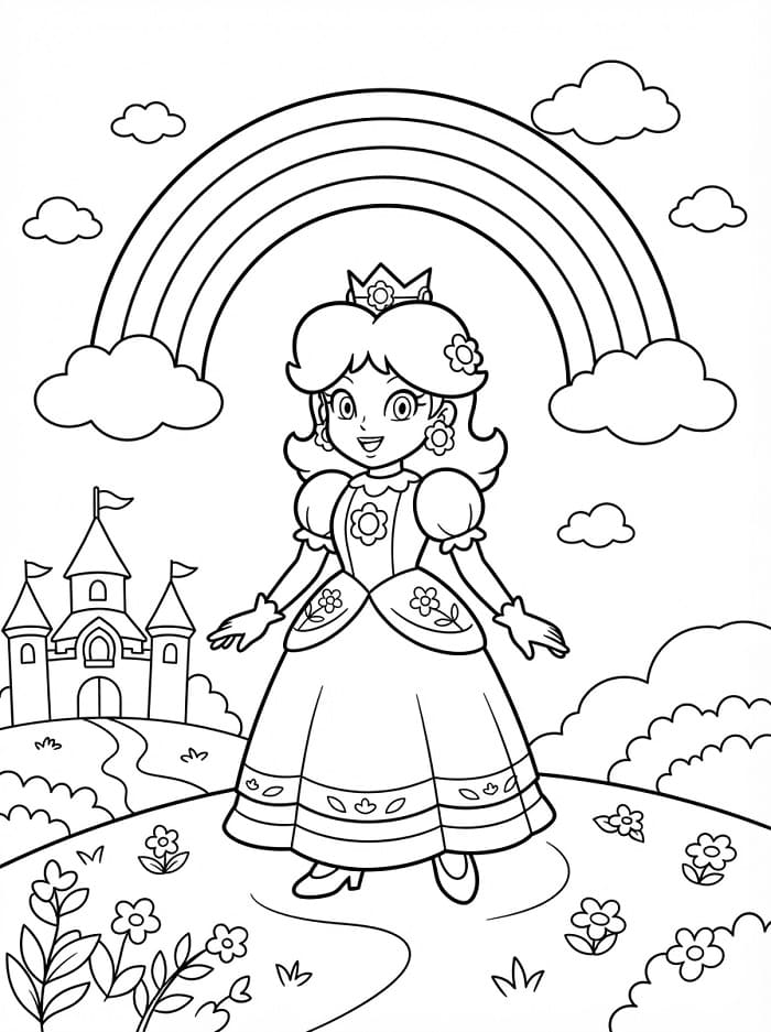 Principessa Daisy Stampabile Gratis da colorare