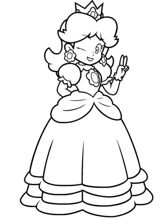 Principessa Daisy da colorare