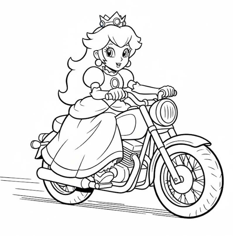 Principessa Daisy da Mario da colorare
