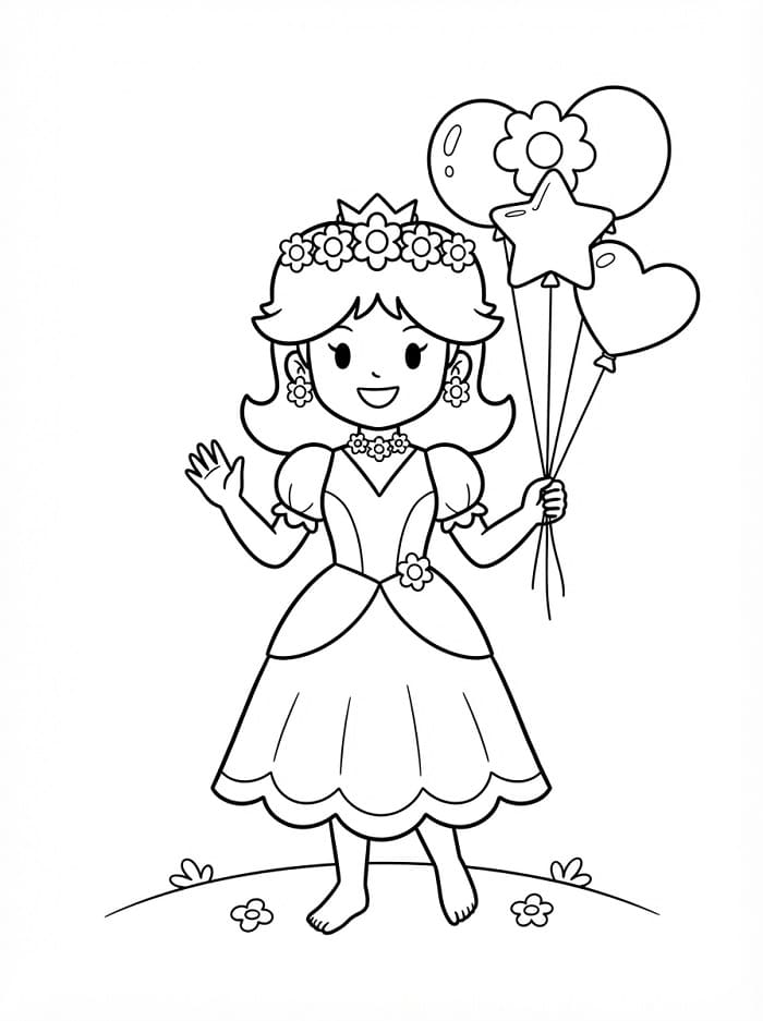 Principessa Daisy in Regalo da colorare