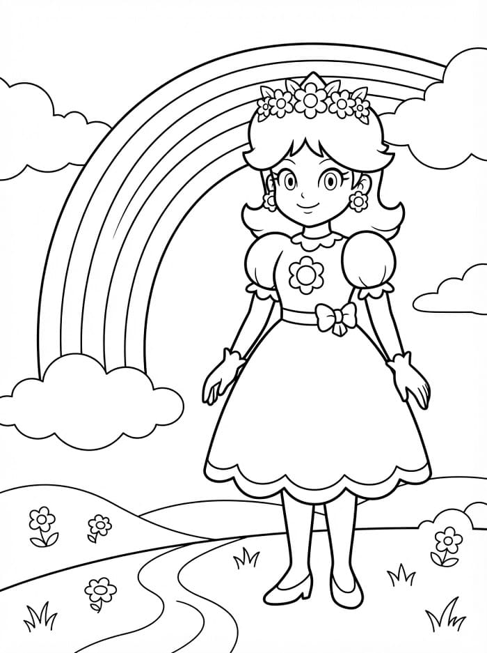 Principessa Daisy per la Stampa da colorare