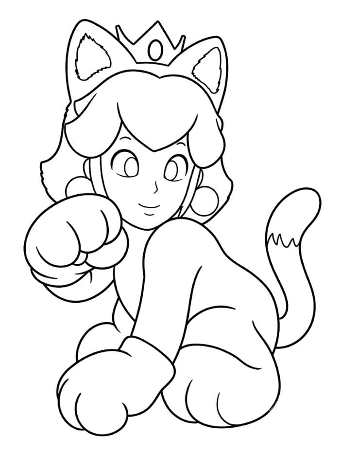 Principessa Peach Gratis da colorare