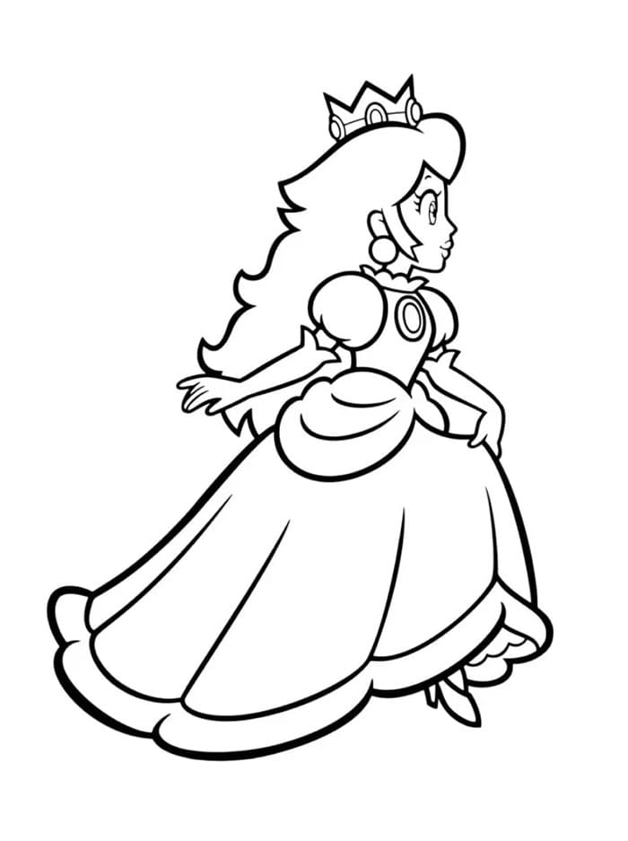 Principessa Peach Stampabile Gratuita da colorare