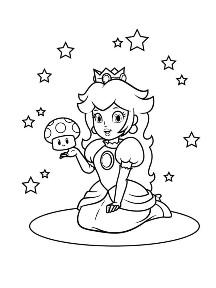 Principessa Peach Stampabile da colorare