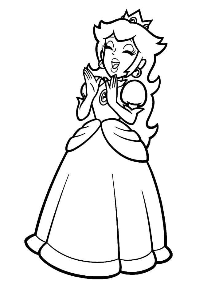 Principessa Peach da Stampare da colorare