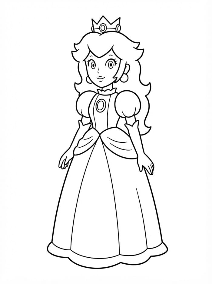 Principessa Peach per la Stampa da colorare