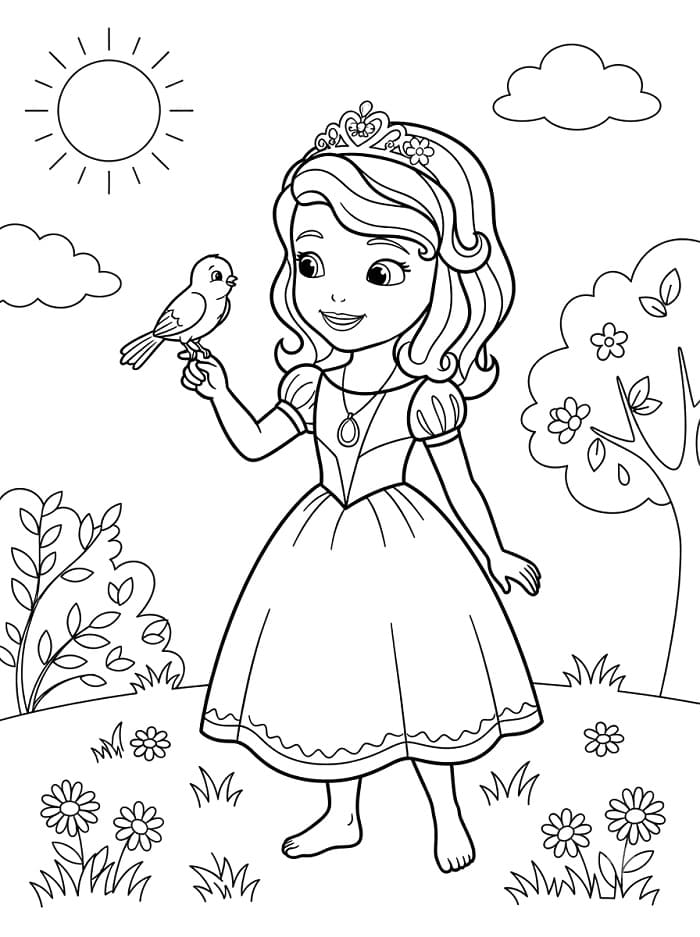 Principessa Sofia da colorare
