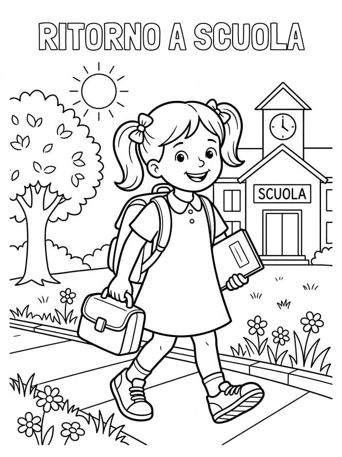 Ritorno a scuola (1) da colorare