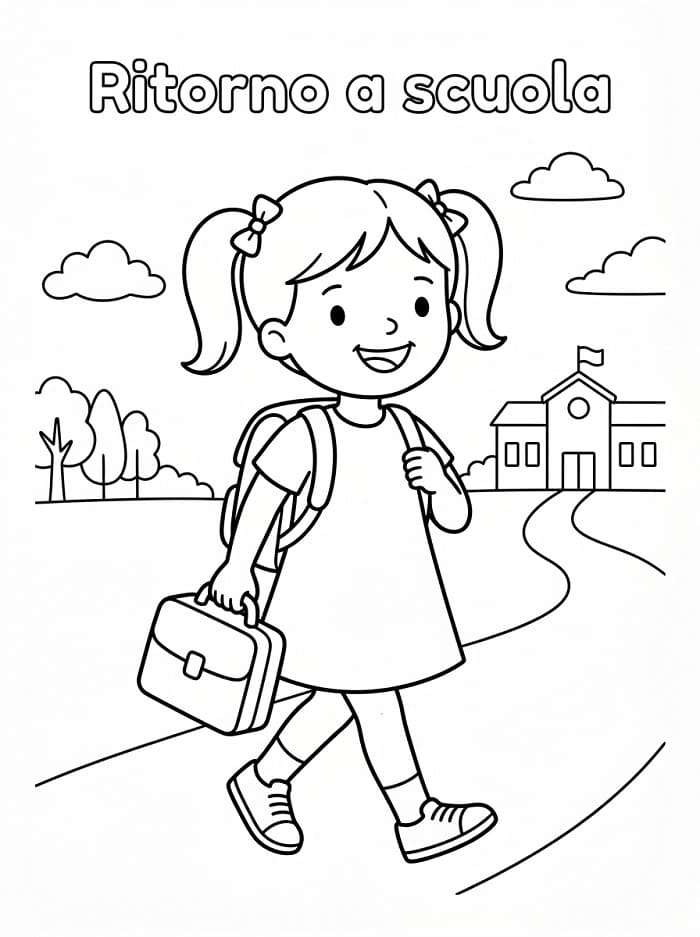 Ritorno a scuola (10) da colorare