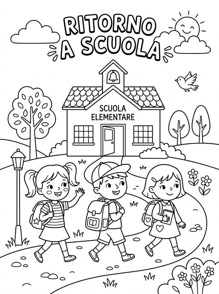 Ritorno a scuola (14) da colorare
