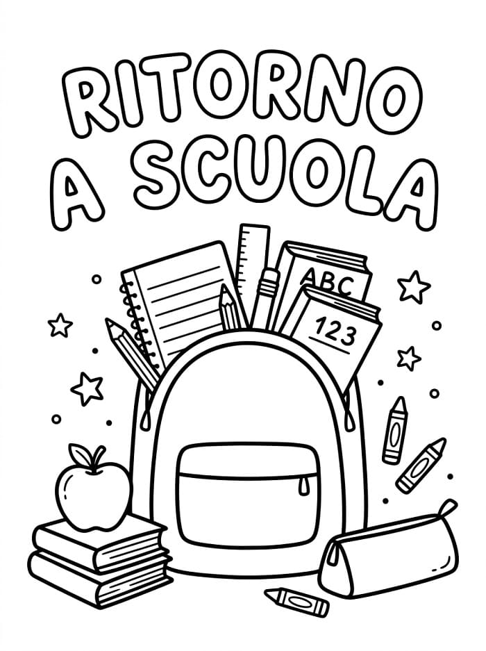 Ritorno a scuola (17) da colorare