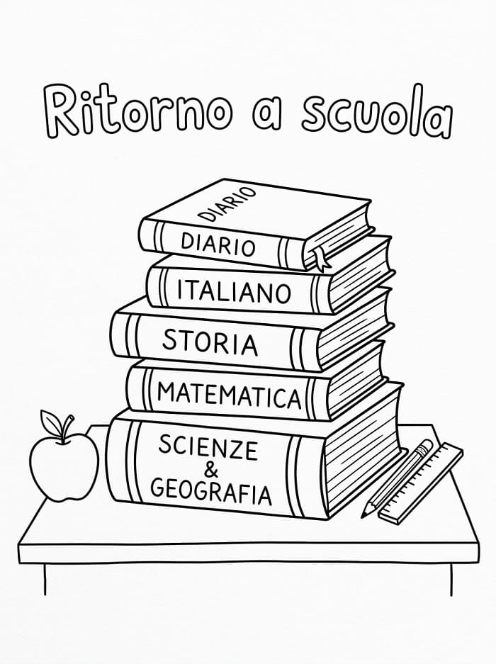 Ritorno a scuola (20) da colorare