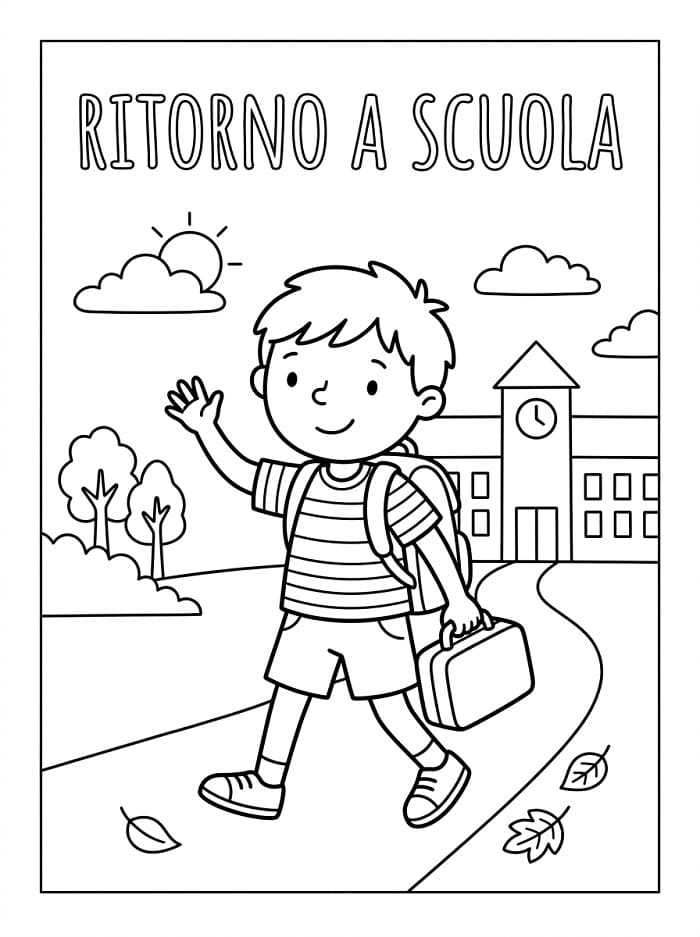 Ritorno a scuola (7) da colorare