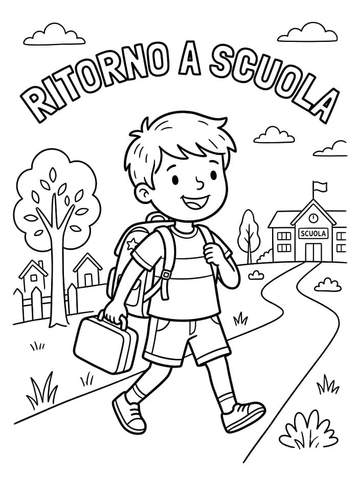 Ritorno a scuola (8) da colorare