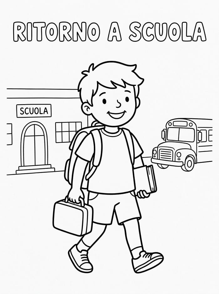 Ritorno a scuola (9) da colorare