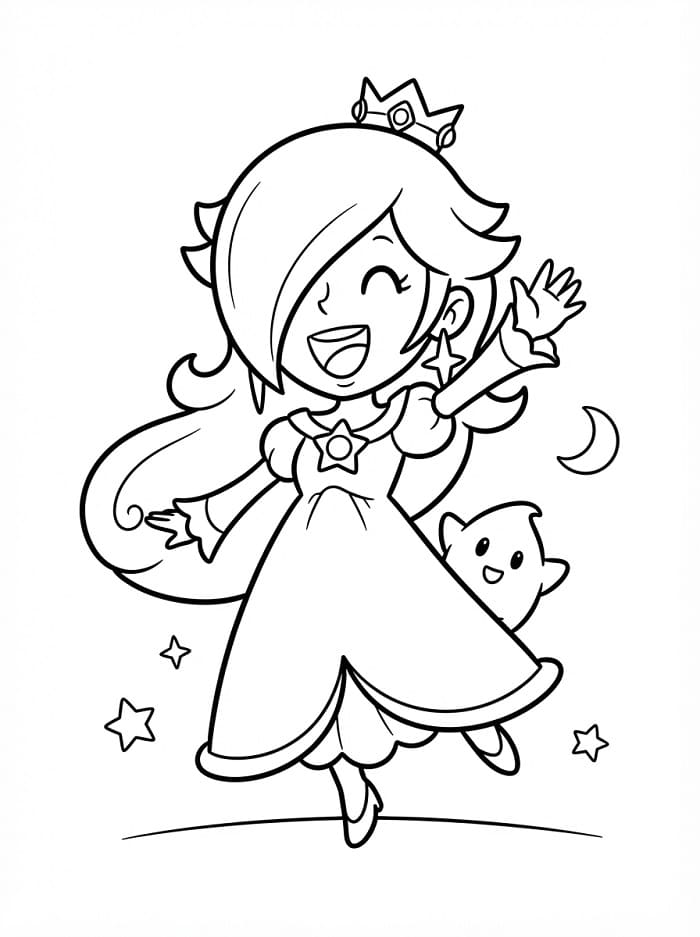 Rosalina Gratuita per Bambini da colorare