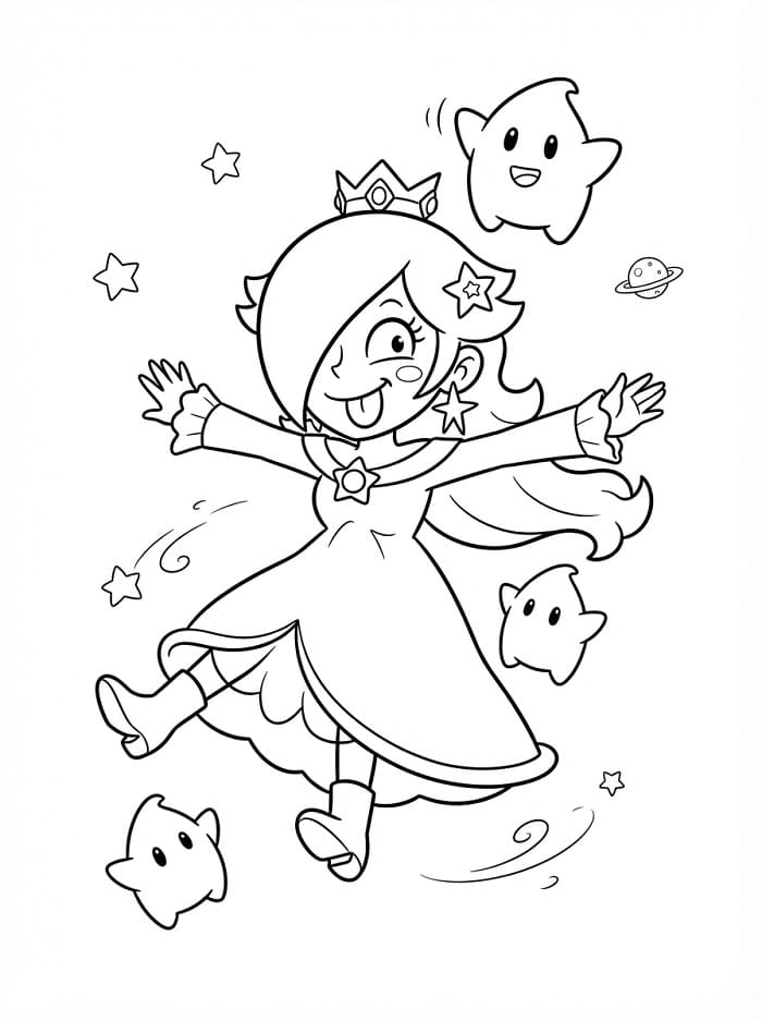 Rosalina Stampabile per Bambini da colorare