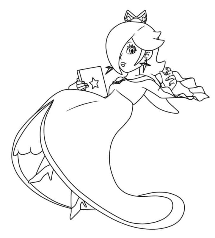 Rosalina da Mario da colorare