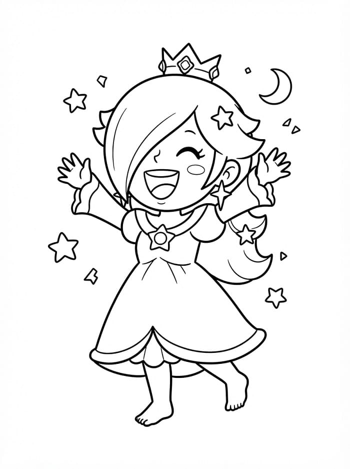 Rosalina per Bambini da colorare
