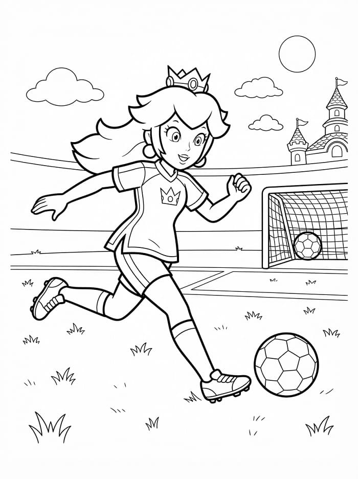 Stampabile Gratuita Principessa Peach da colorare
