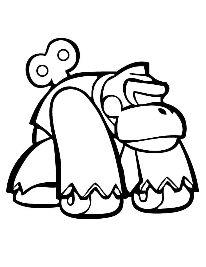 Stampabile Gratuito Donkey Kong da colorare