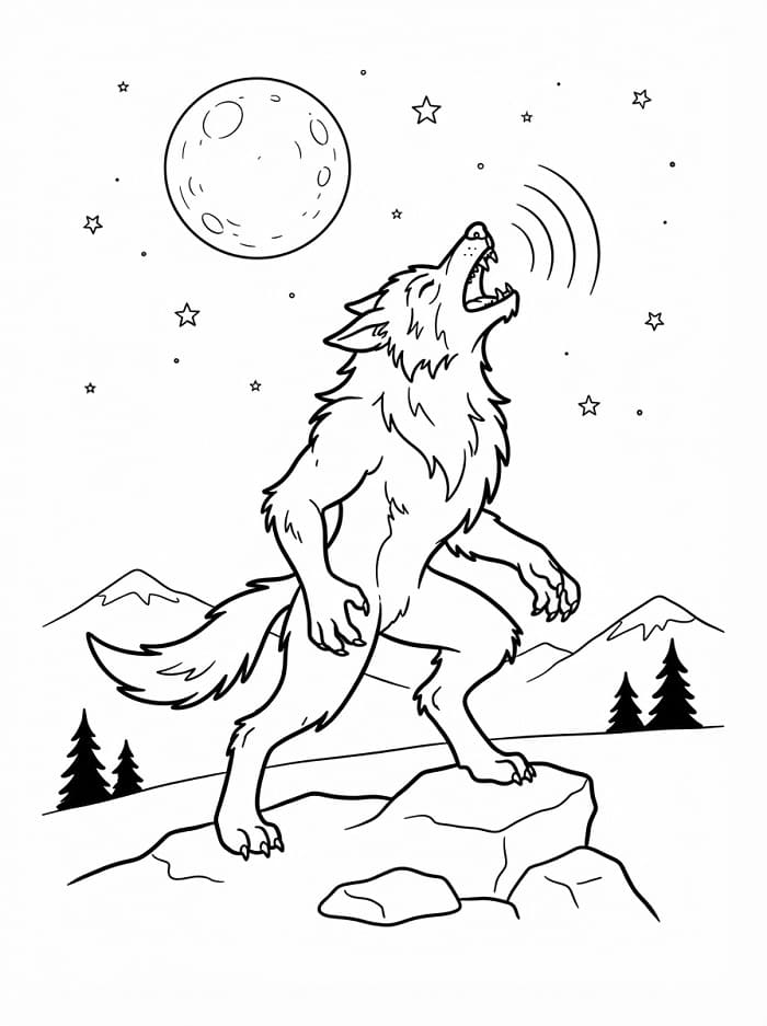 Lupo Mannaro e luna