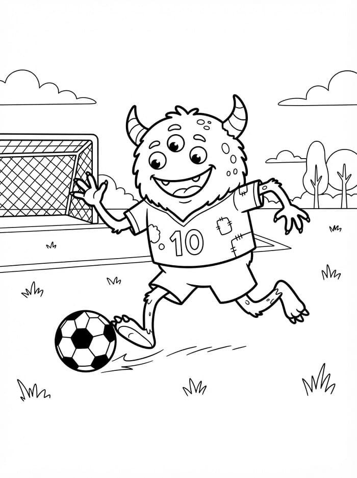 Mostro che gioca a calcio