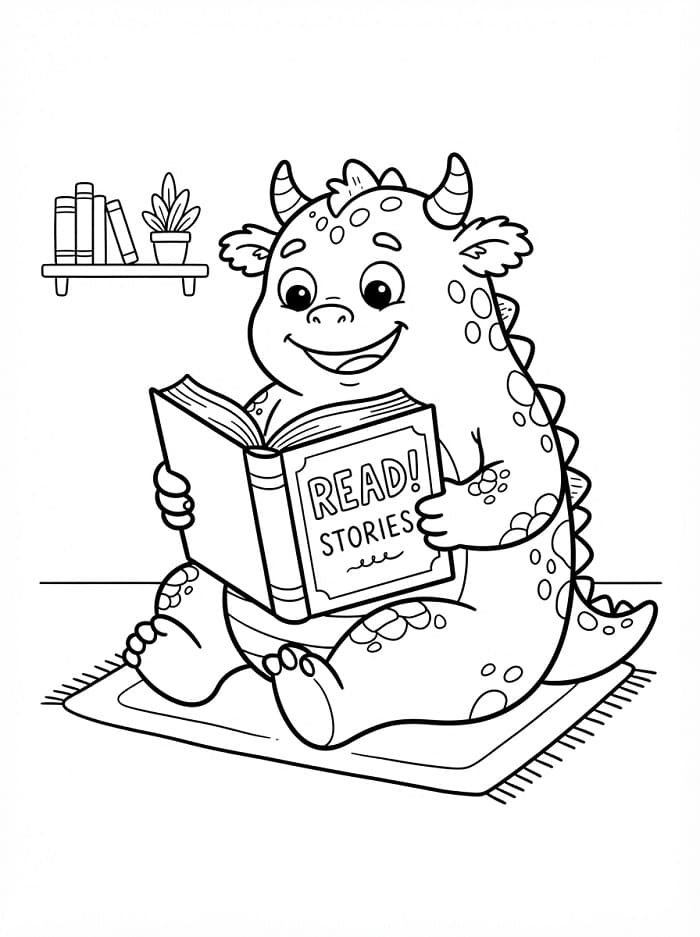 Mostro che legge un libro